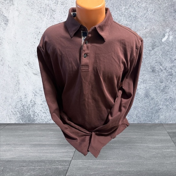 UNTUCKit Damaschino Polo Shirt Mens L Long Sleeve Wrinkle-Free Contrast Placket - Picture 14 of 16